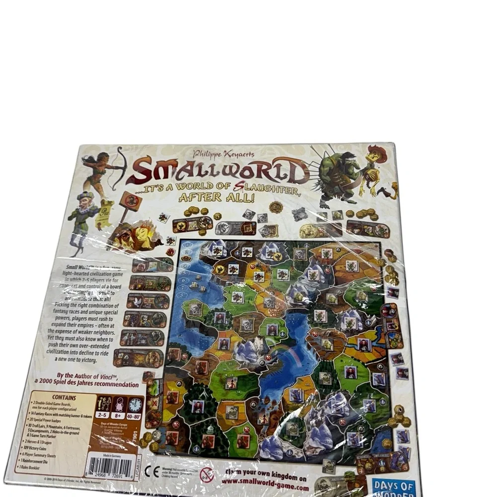Small World Board Game Days Of Wonder Sealed / Broken Plastic Wrap